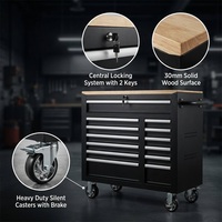Solution d'organisation d'atelier professionnelle, coffre à outils de 40 pouces, armoire à outils mobile robuste, 7 tiroirs, serrure à clé, OEM