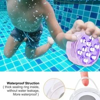 Projecteur LED Submersible Télécommandé Étanche pour Piscine avec Fixation Adhésive/Aimants/Ventouses, Lumière Sous-Marine à Changement de Couleur