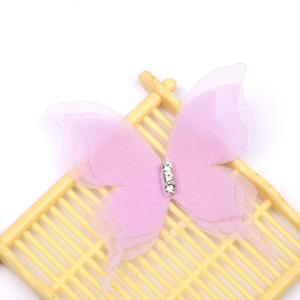 Vestido de fiesta de gama alta, apliques de diamantes de imitación de Organza, parches para coser, decoraciones de mariposas 3D para ropa, sombreros - Product Image 6