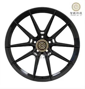 Matte black color forged 15 16 17 18 19-inch 5-spoke forged aluminum wheels