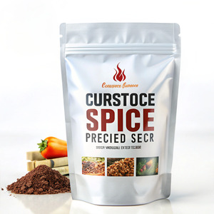 Groothandel op maat bedrukte geurbestendige PE stand-up pouches met ziplock sluiting, zachte herbruikbare aluminiumfolie pouches voor voedsel en kruidenverpakkingen - Product Image 3