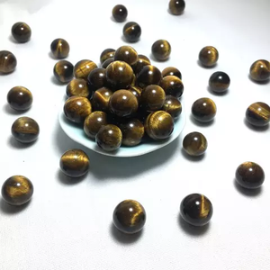 ลูกบอลหินตาเสือธรรมชาติ ทรงกลมขัดเงา สำหรับตกแต่งบ้านตามหลักฮวงจุ้ย ของขวัญสำหรับการทำสมาธิ - Product Image 4