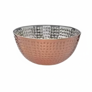 Suministro de fábrica, ensaladera de fruta de Metal, diseño único, mesa de cena, servicio de comida, cuenco martillado decorativo, cuenco para servir cereales de arroz - Product Image 1