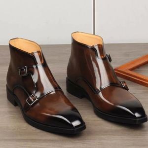 Three-Piece <b>Cap</b> Toe Lace-Up Waterproof Shoes <b>Mens</b> Smooth Cowhide Small Round Toe Formal Business Genuine Leather Handcrafted - Product Image 1