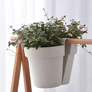 Pot de fleurs créatif en résine 33 cm x 22,5 cm, jardinière murale pour plantes d'intérieur et d'extérieur, décoration de balcon et de jardin - Product Image 2