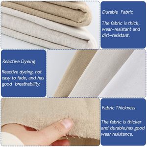 <span class=keywords><strong>Tela</strong></span> de punto de cruz hecha a mano para bordado de aguja, tejido de lino natural personalizado, color blanco y beige, a bajo <span class=keywords><strong>precio</strong></span> - Product Image 4