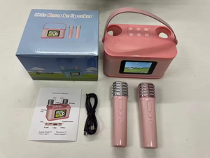 New Mini Portable <strong>Karaoke</strong> <strong>Machine</strong> Speaker Wireless Dual Microphone Integrated Subwoofer Speaker Kids <strong>Karaoke</strong> <strong>Set</strong> - Product Image 6