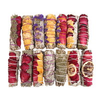 Vente en gros de sauge blanche et de pétales de rose rouge de Californie diverses fleurs et herbes d'aromathérapie pour encens et diffuseurs