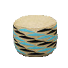 Vente chaude tissé jonc de mer pouf extérieur Portable Polyester chaîne aiguille brodé pouf de sol pour cour de loisirs