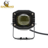 Lampe LED pour moto BB3228, 6500K, blanc, film bleu brillant, boîtier en aluminium, phare à large tension pour vélo, scooter, ATV