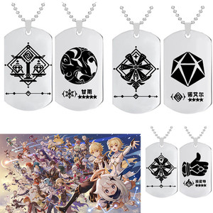 Juego de Anime <span class=keywords><strong>Genshin</strong></span> <span class=keywords><strong>Impact</strong></span> collares Zhongli Xiao Keqing Hutao Halloween Moda hombre mujer Cosplay accesorios regalos - Product Image 1