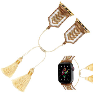 Correa de reloj bohemio para mujer, pulsera de cuentas Miyuki para <span class=keywords><strong>Apple</strong></span> <span class=keywords><strong>Watch</strong></span> 38 40 41 42 44 45 Mm para Iwatch Se Series 7 6 - Product Image 1