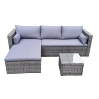 Ensemble de meubles de jardin, canapé en rotin/osier, idéal pour les loisirs, offre spéciale