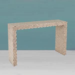 Mesa de Centro de Diseño con Incrustaciones de Hueso, Mesa Tradicional Hecha a Mano con Incrustaciones Artísticas a Precio de Mayoreo - Product Image 1