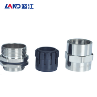Passe-câbles tubulaires en laiton nickelé filetés M/G/NPT, étanches IP68, haute/basse tension, certifiés CE, avec joints d'étanchéité