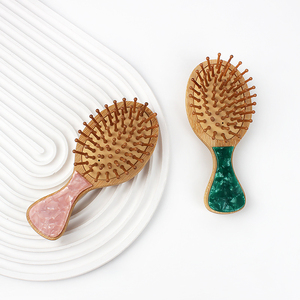Nuova Spazzola per Capelli in Acetato Jinhe, Pettine Antistatico in Bambù e Legno, Piccolo Pettine Portatile, Bestseller Transfrontaliero - Product Image 2
