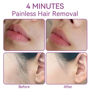 Crème dépilatoire apaisante permanente pour femmes, sans douleur, pour l'épilation du visage en 4 minutes, pour le dessus du visage, le menton et les poils de pêche - Product Image 4