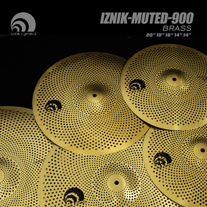 Set de Platillos de Latón Beatello IZNIK Mute de Bajo Volumen: Hi-Hat de 14 Pulgadas, Crash de 16+18 Pulgadas y Ride de 20 Pulgadas para Batería - Product Image 4
