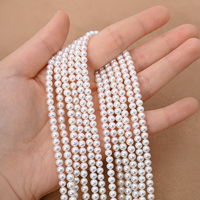 Perles d'eau douce naturelles rondes blanches 5A de 4-5 mm, perles en vrac, vente en gros pour la fabrication de bijoux