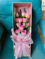 Boîte de livraison de bouquet de fleurs verticales de haute qualité, boîte pour bouquet de roses et de lys, boîte d'emballage pour transport de fleurs séchées