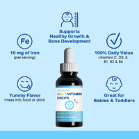 Supplément organique de soutien immunitaire de gouttes liquides orales multi-vitamines pour enfants OEM
