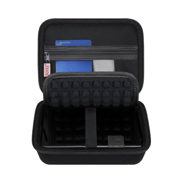 BOVKE Fashion Hard Drive Case WD Elements/My Book/Seagate Expansion 3.5 Inch EVA Zipper Closure Portable HDD Carrying Case
