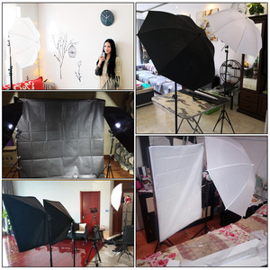 Kit de Iluminación para Fotografía, 2 Fondos de Fotografía de 3x3 Metros, Sombrilla Suave para Soporte de Luz, Bolsa Portátil, para Sesiones de <span class=keywords><strong>Estudio</strong></span> Fotográfico - Product Image 5