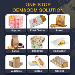 เบอร์เกอร์คิงบรรจุถุงกระดาษคราฟท์สําหรับถุงขายของชําอาหารพิมพ์บรรจุภัณฑ์เบอร์เกอร์ถุงกระดาษแว็กซ์เบอร์เกอร์ - Product Image 2