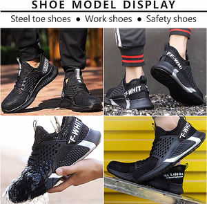 أحذية سلامة بمقدمة فولاذية للرجال والنساء، خفيفة الوزن وقابلة للتنفس مع نعل مضاد للانزلاق ومقاوم للثقب، أحذية رياضية للعمل الصناعي والإنشائي - Product Image 5