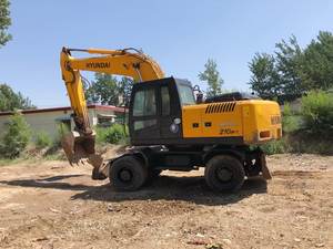 Excavadora de ruedas de segunda mano, excavadora de movimiento de tierras HYUNDAI 210W-7 210W-9 - Product Image 6