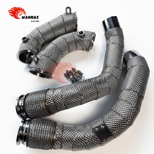 Nouveautés : Downpipe de haute qualité pour BMW F90 M5 F91 F92 F93 M8 S63 4.4T V8 biturbo avec bouclier thermique - Product Image 4