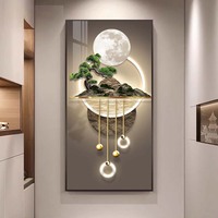 Art mural abstrait vertical Art Déco écologique et tableaux modernes à suspendre pour la maison et les entreprises
