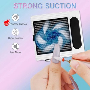 เครื่องดูดฝุ่นเล็บกำลังสูง 80 วัตต์ พร้อมแผ่นกรองแบบใช้ซ้ำได้ 2 ชิ้น เครื่องดูดฝุ่นสำหรับเล็บอะคริลิก อุปกรณ์ทำเล็บสำหรับใช้ในบ้านและร้านทำเล็บ - Product Image 5