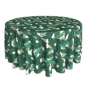 <span class=keywords><strong>Nappe</strong></span> ronde à imprimés <span class=keywords><strong>de</strong></span> feuilles avec plantes tropicales, couverture <span class=keywords><strong>de</strong></span> Table pour Restaurant, 120 pièces - Product Image 2
