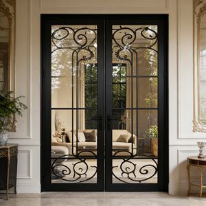 Porte d'entrée en fonte et verre la plus vendue, un choix classique pour les résidences haut de gamme - Product Image 3