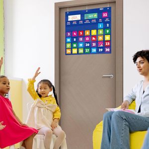 Calendario de bolsillo 2025 con vista mensual, de plástico, para gestión del tiempo en el aula, con 76 tarjetas para niños - Product Image 6