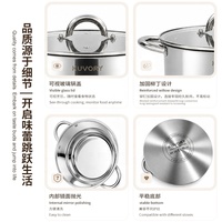 Ensemble de casseroles et poêles de cuisine de haute qualité, 10 pièces, qualité alimentaire, en acier inoxydable 5 plis
