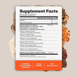Café instantané Keto aux champignons fabriqué aux États-Unis, sans sucre, avec Lion's Mane, Cordyceps et MCT, certifié GMP, marque privée - Product Image 2