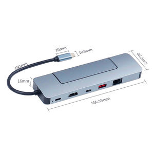 פרוטוקול כפול B & M מפתח m.2 ssd מארז usb c 8 ב-1 רכזת c סוג 4k 60hz USB3.1 10Gbps - Product Image 4