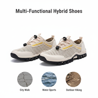 Chaussures de wading ultra-légères à bout large, hybrides, respirantes, en maille double couche, séchage rapide, semelle antidérapante, pour plage et rivière