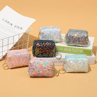 Mini porte-monnaie à sequins 2026, porte-clés pour enfants, porte-monnaie pour filles, sac de rangement élégant pour rouge à lèvres, petites trousses de maquillage pour enfants