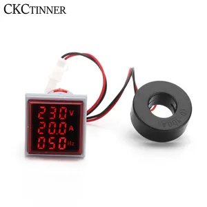 Digital Indicator Lamp 3in1 22mm Voltmeter Ammeter Current Frequency Meter Voltage AD16-22FVAH