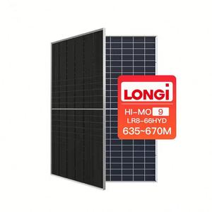 Panel Solar Bifacial Longi Himo 9 de 650W, Mono N-Type BC Cell, Doble Vidrio, 640w 645W 660W 665W 670W, Precio de Fábrica LR8-66HYD - Product Image 1
