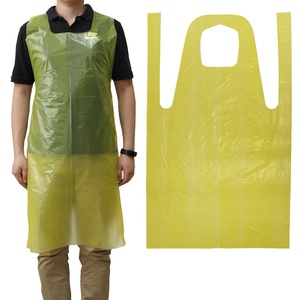Disposable High Quality Plain Lightweight LDPE <b>Waterproof</b> Sleeveless <b>Apron</b> for Restaurant Kitchen Cleaning Food Service - Product Image 1