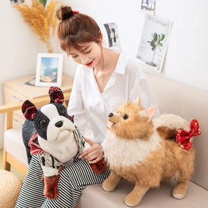 Usine fiable 30-35cm chien en peluche Husky Chihuahua <span class=keywords><strong>Beagle</strong></span> Guide Terrier bouledogue <span class=keywords><strong>chiot</strong></span> Labrador jouets en peluche quantité minimale de commande bas jouets en peluche - Product Image 2