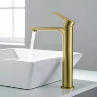 Robinet de salle de bain pas cher rond argent or noir laiton robinet mitigeur de lavabo