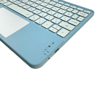 Nouveau clavier sans fil universel Tasso pour tablette 10 pouces en plastique, avec pavé tactile 7 touches, touches multimédias, USB Type-C, logo personnalisé, RGB