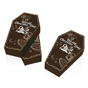 Custom Recyclable Cardboard Boxes Coffin Shaped Candy Packaging Box for <strong>Halloween</strong> <strong>Chocolate</strong> - Product Image 3