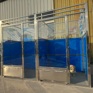 Dayanıklı 304 paslanmaz çelik nefes Modern köpek kulübesi döner besleme sistemi açık kafes - Product Image 6