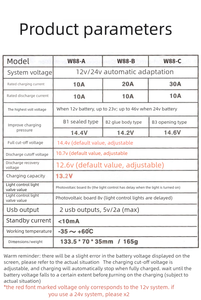 Xzj מכירה חמה <span class=keywords><strong>pwm</strong></span> יעילות גבוהה בקר מטען, 12v24v אוטומטי זיהוי מתח אוטומטי, עבור הוביל אור & מערכת חשמל pv - Product Image 4